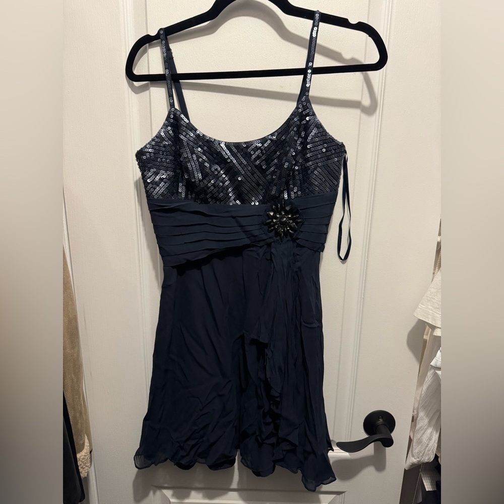 Vintage BCBG Elegant Black Sequin Dress